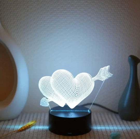 Dekorative Lampe 3D-Illusion Schwarz