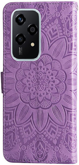Embossed Sunflower Wallet Μωβ (Honor 200 Lite 5G)