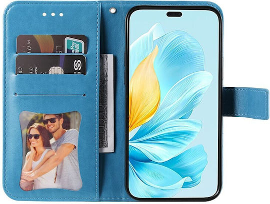 Flowers Brieftasche Blau (Honor 200 Lite 5G)