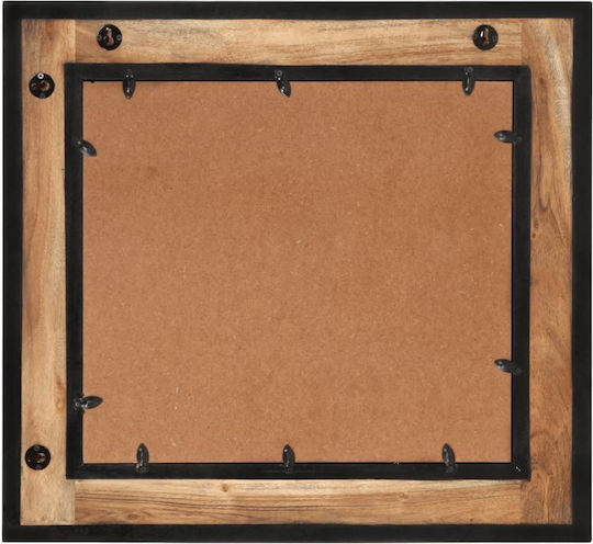 vidaXL Bathroom Mirror made of Solid Wood 60x55cm Brown