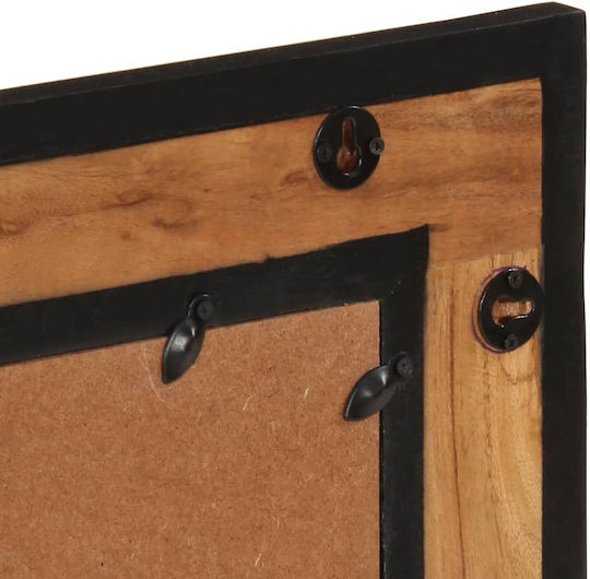 vidaXL Bathroom Mirror made of Solid Wood 60x55cm Brown