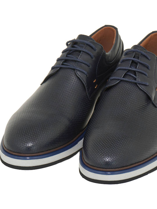 Men's Synthetic Leather Casual Shoes Blue