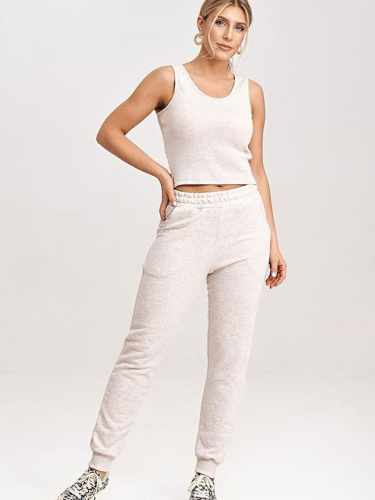 Figl Set Women's Sweatpants Beige