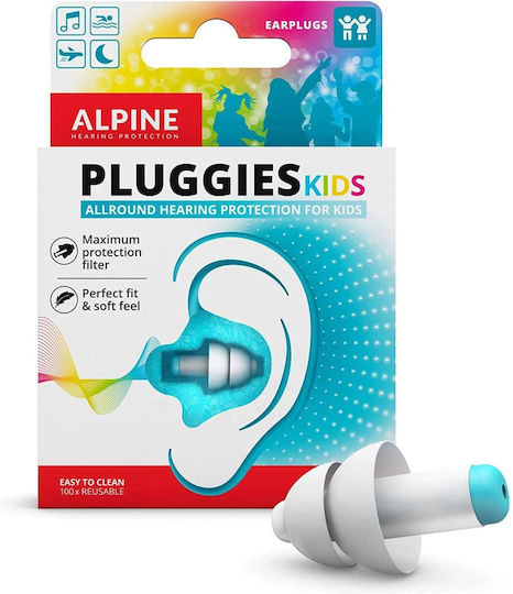 Alpine Kids Earplugs for Swimming Transparent 2pcs ALP23541