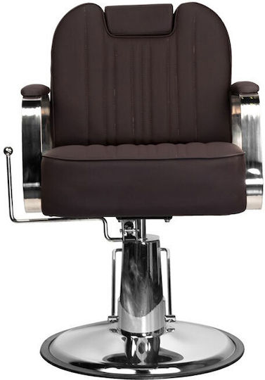 Barber Equipment Καρέκλα Κουρείου Καφέ με Ρυθμιζόμενο Ύψος