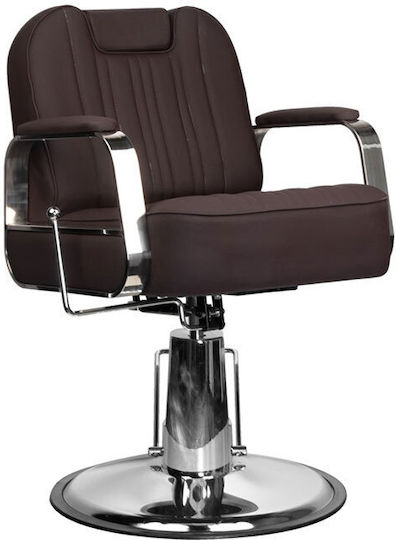 Barber Equipment Καρέκλα Κουρείου Καφέ με Ρυθμιζόμενο Ύψος