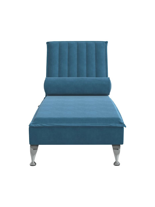 Modern Recliner Samt Blau L137xW56xH75cm