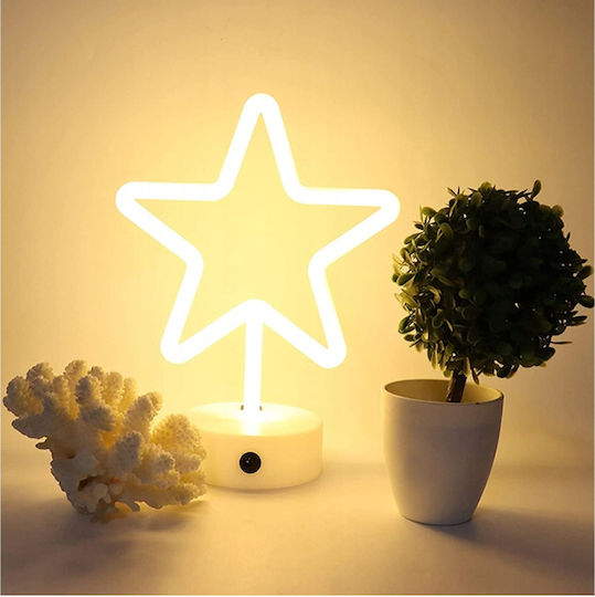 Illuminated Christmas Figure Sign White