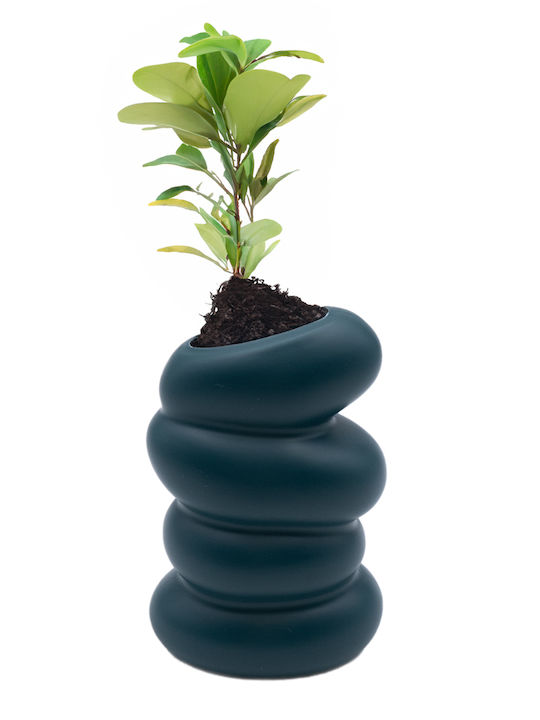 Uncle George Γλαστράκι Planter Plastic Blue 10x10x15cm.