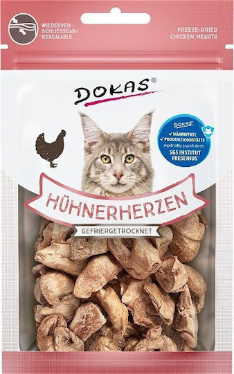 Dokas Freeze Dried Chicken Hearts Cats 15g