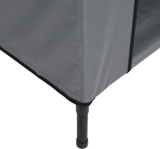 Cușcă pentru câini antracit din țesătură Oxford și oțel antracit 110 x 75 x 107 cm