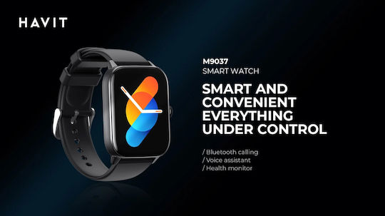 Havit M9037 Smartwatch with Heart Rate Monitor (Black)