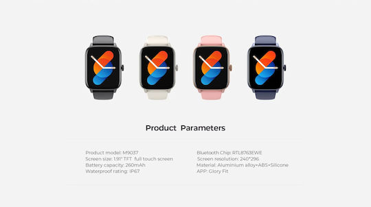 Havit M9037 Smartwatch with Heart Rate Monitor (Black)