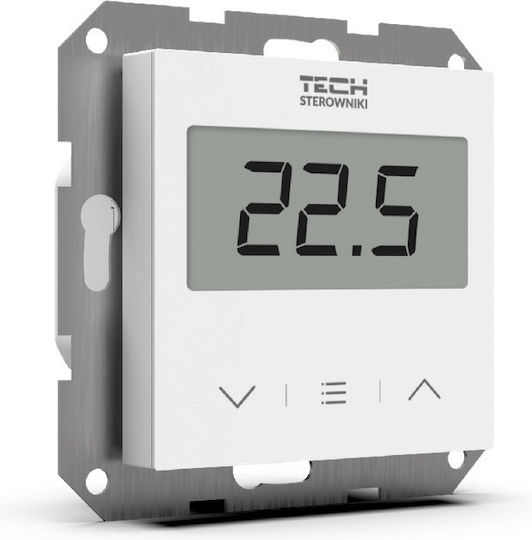 Tech Tech Wireless Room Thermostat Air Humidity Measurement F-8z 55 Mm Frame Systems White Stf-8zwh