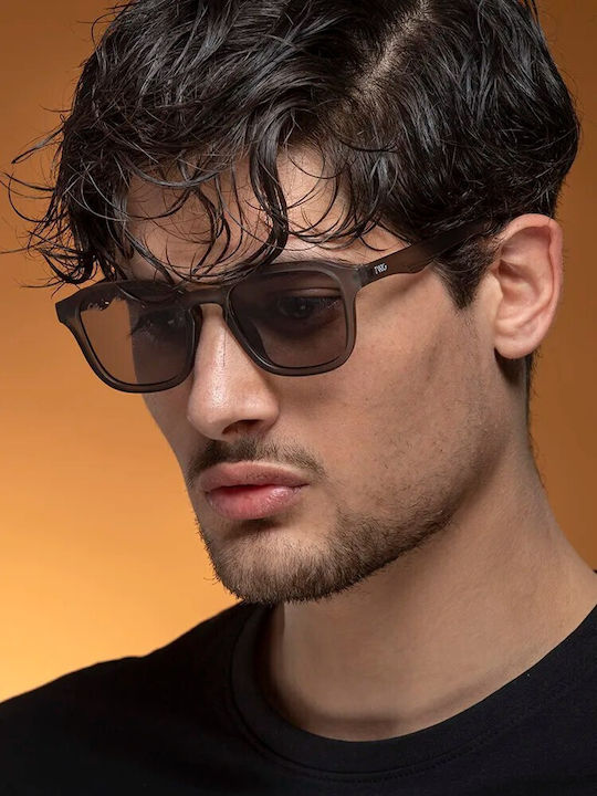 Twig Koons Sunglasses Gray with Acetate Frame Twig Koons Sunglasses Gray with Acetate Frame