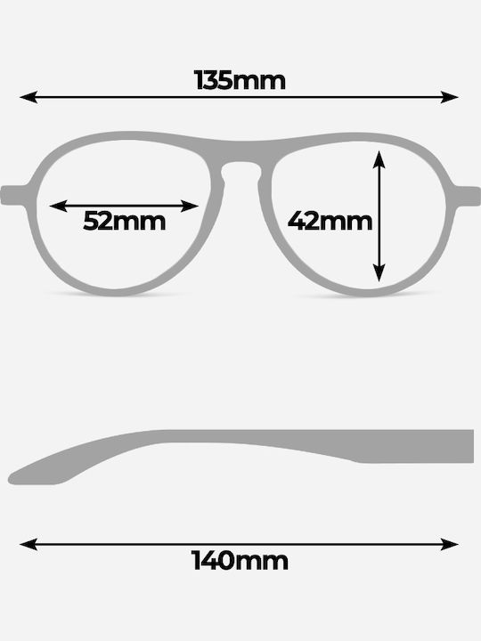 Twig Thiele Unisex Sunglasses with Brown Tartaruga Plastic Frame and Green Lens THS10