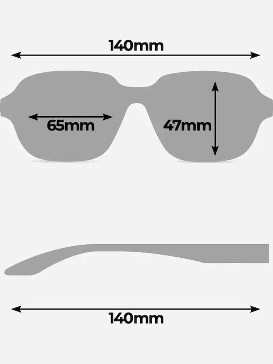 Twig Acosta Damen Sonnenbrille mit Schwarz Kunststoff Gestell und Schwarz Linse ACO01