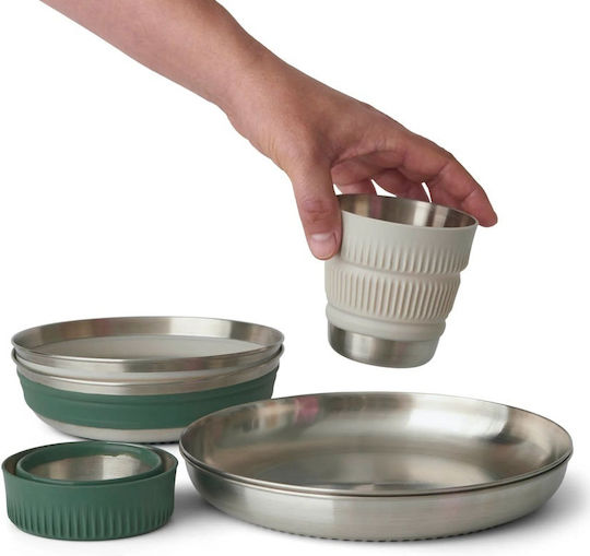 Folding Stainless Steel 2-Person Food Set Detour