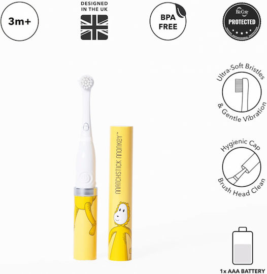Matchstick Monkey Sonic Children's Electric Toothbrush For 3m+ Lion