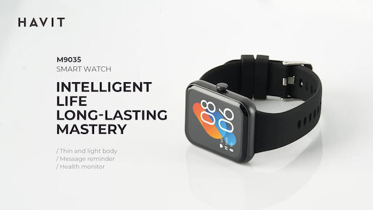 Havit M9035 Smartwatch mit Pulsmesser (Schwarz)