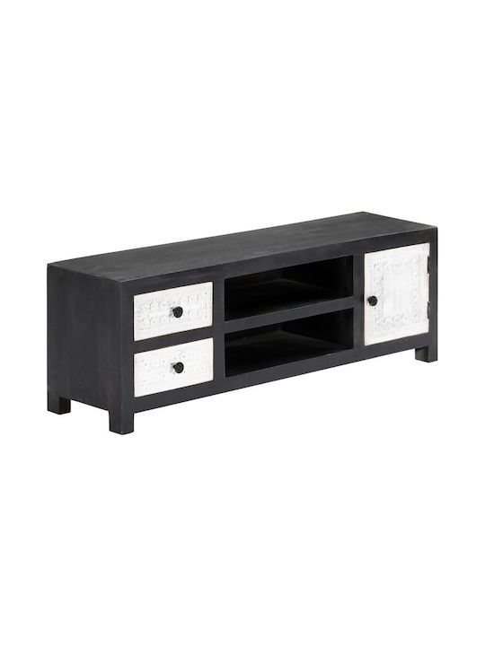 TV-Ständer Grau/Weiß M120xT30xH40cm