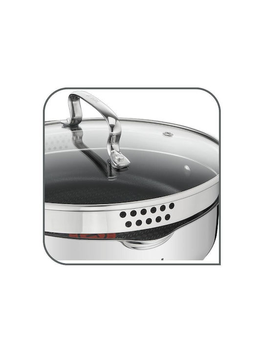 Tefal Duetto+ Töpfe & Pfannen Sets aus Rostfreiem Stahl Silber mit Antihaftbeschichtung 5 Töpfe Set