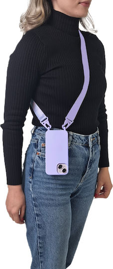 Sonique Strap Задна корица Силикон 0.5мм с Каишка Лилав (Redmi A3)