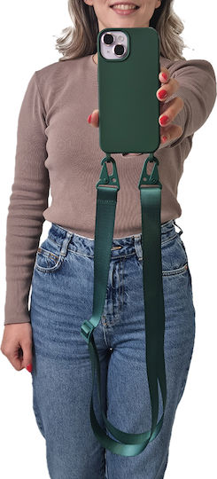 Sonique Strap Umschlag Rückseite Silikon 0.5mm mit Band Grün (Redmi Note 13 Pro 4G / Poco M6 Pro 4G)
