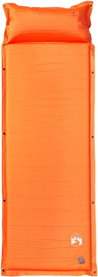 vidaXL Self-Inflating Single Camping Sleeping Mat 190x64cm Thickness 4.5cm in Orange color