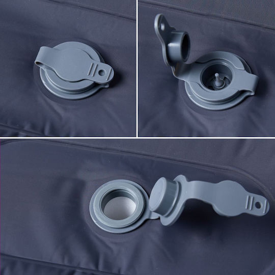 vidaXL Self-Inflating Semi-double Camping Sleeping Mat 190x68cm Thickness 10cm Gray