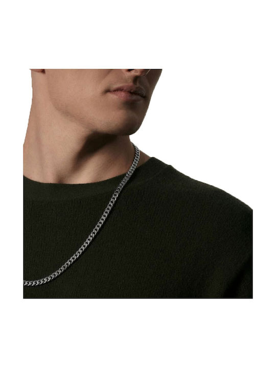 Millionals - CUBAN CHAIN SILVER - Necklace-Chain - gray melange