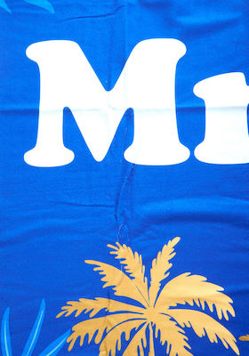 Beach Towel Palm Trees Logo Mr 70cm-140cm Blue