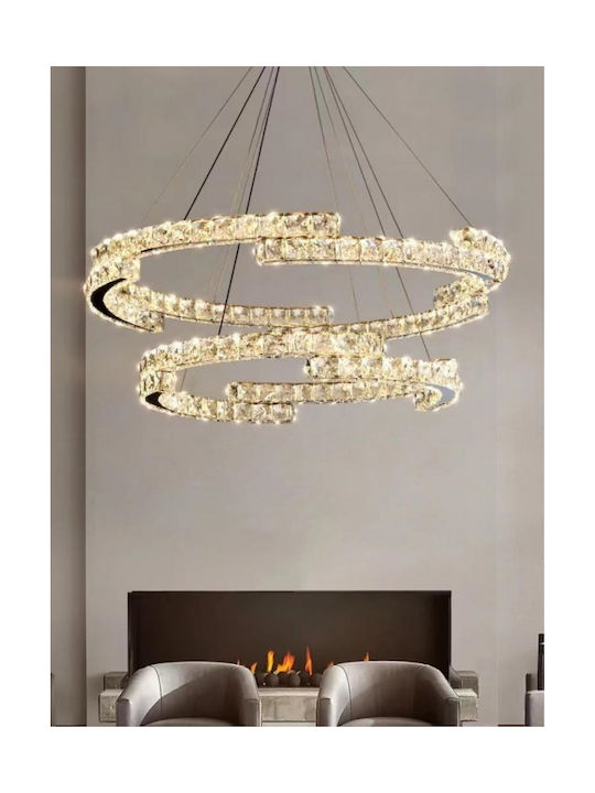 Lightex Κρεμαστό Φωτιστικό Ασημί LED