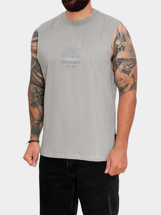 3Guys Herren Ärmelloses Shirt Gray