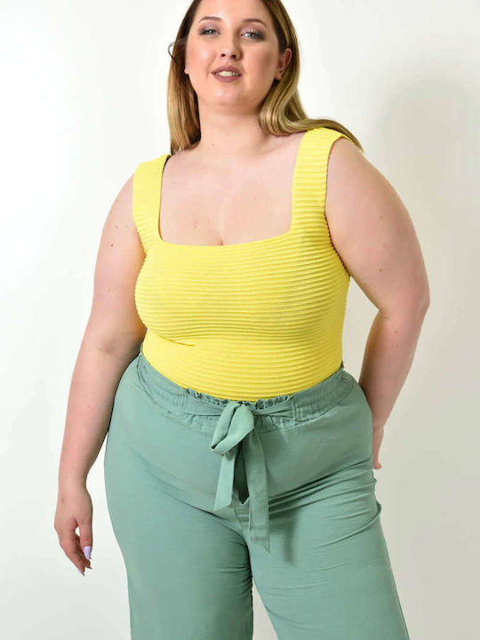 Potre Γυναικεία Μπλούζα Αμάνικη Κίτρινη