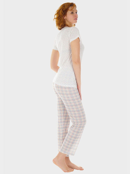 G Secret Sommer Damen Pyjama-Set White