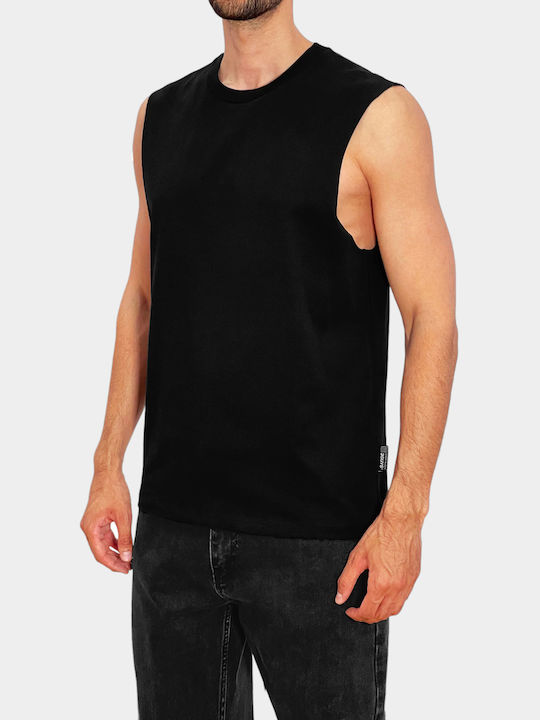 3Guys Men's Sleeveless Blouse Black