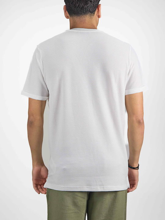 Van Hipster Herren Kurzarmshirt Schaltflächen White