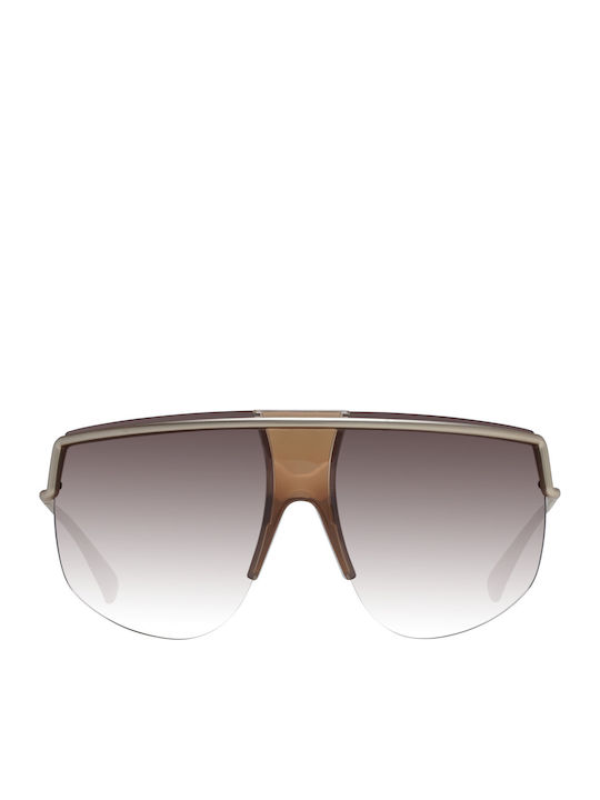 Max Mara Unisex Γυαλιά Ηλίου με Χρυσό Μεταλλικό Σκελετό και Καφέ Ντεγκραντέ Φακό MM 0050 32F