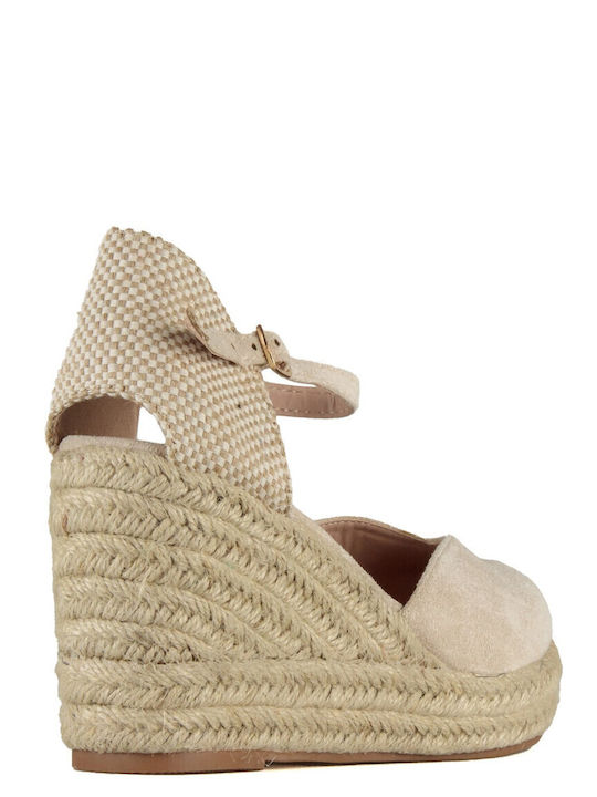 Platforme Dama De Vară Tip Espadrile Bej