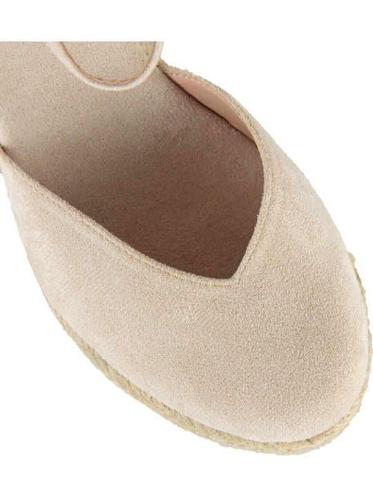 Platforme Dama De Vară Tip Espadrile Bej