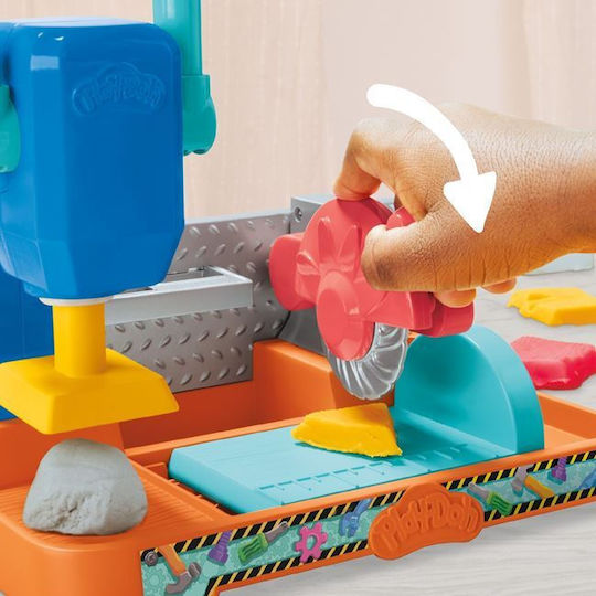 Hasbro Play-Doh Πλαστελίνη - Παιχνίδι Stamp and Saw Tool Bench για 3+ Ετών, 5τμχ