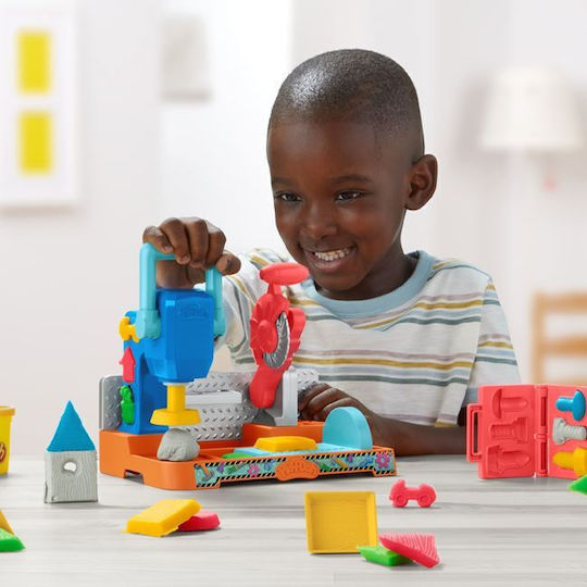 Hasbro Play-Doh Πλαστελίνη - Παιχνίδι Stamp and Saw Tool Bench για 3+ Ετών, 5τμχ