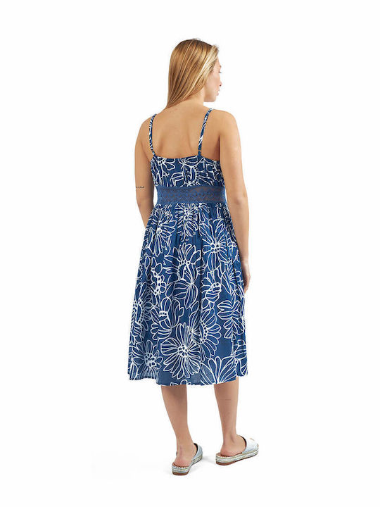 Verde Damen Kleid Strand Blau