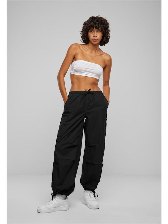 Parashute Women's Fabric Cargo Trousers Black
