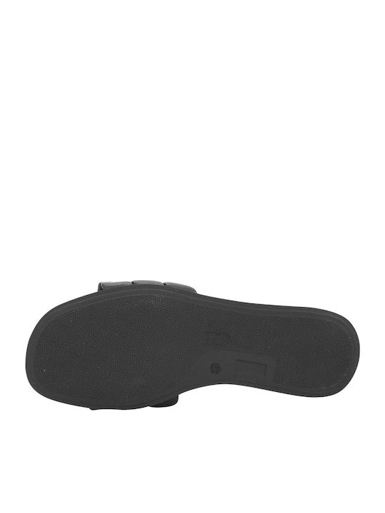Nemel Leather Women's Flat Sandals in Black Color