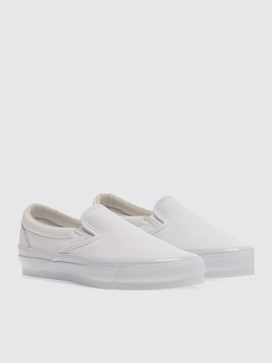 Кожени Мъжки Slip-On Бели