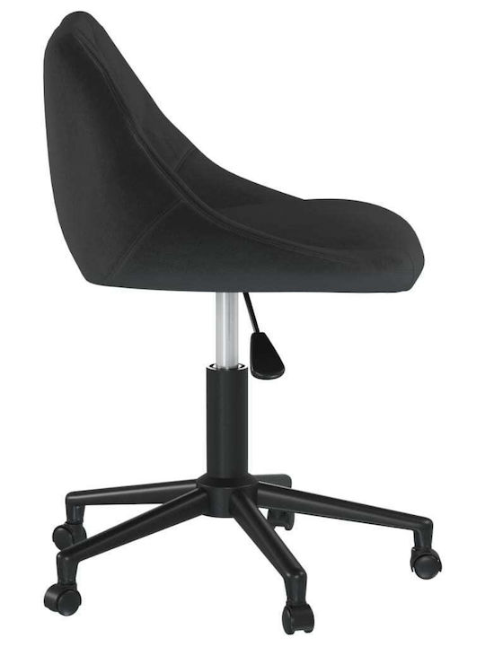 Office Desk Stool with Backrest Black 46x44x67cm