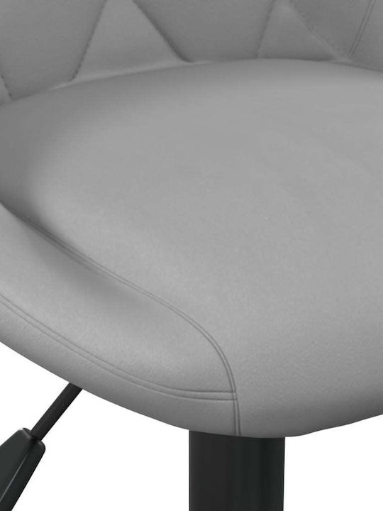 Office Desk Stool with Backrest Gray 44x46x67cm