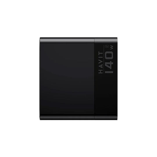Havit Βάση Φόρτισης GaN με 2 Θύρες USB-A και 3 Θύρες USB-C 140W Power Delivery σε Μαύρο χρώμα (UCLE004)